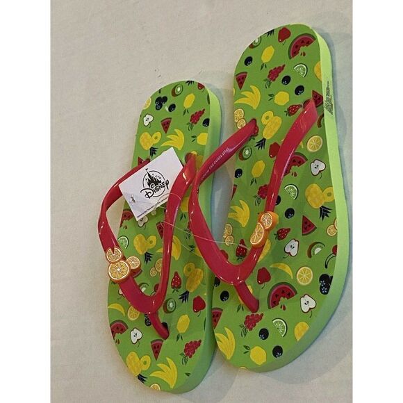 Disney Parks Hidden Mickey Mouse Flip Flops Sz 6 - Picture 6 of 11